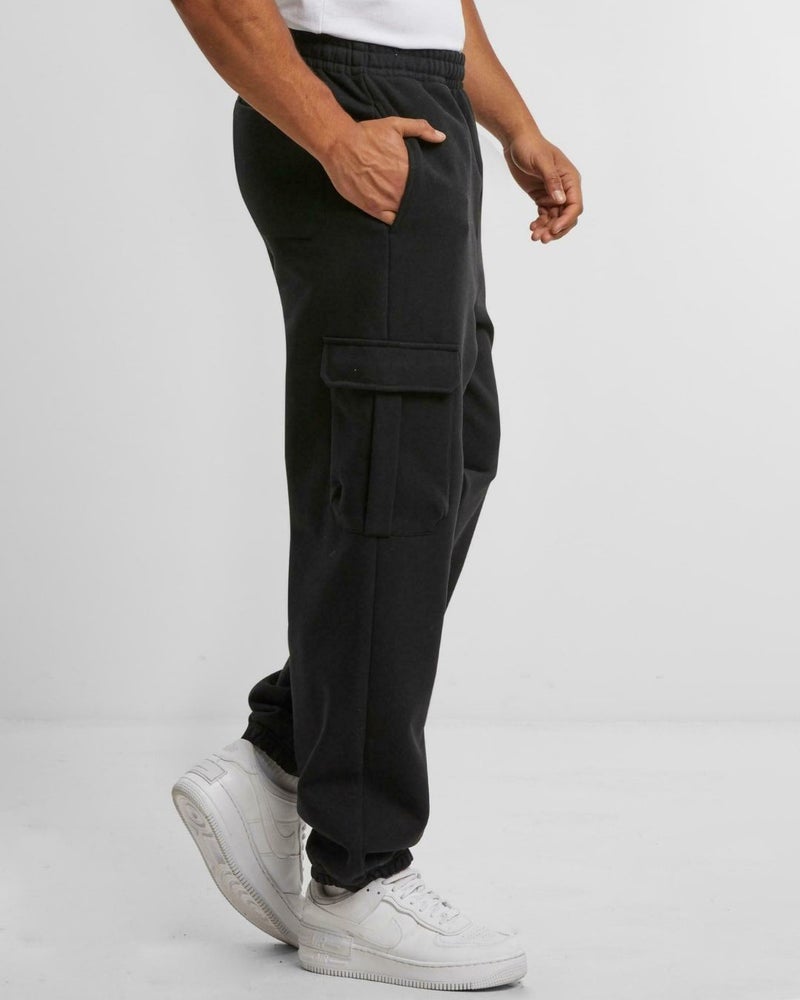 FLYNOFF Black Side Pocket Loose Fit Cargo - Image 3